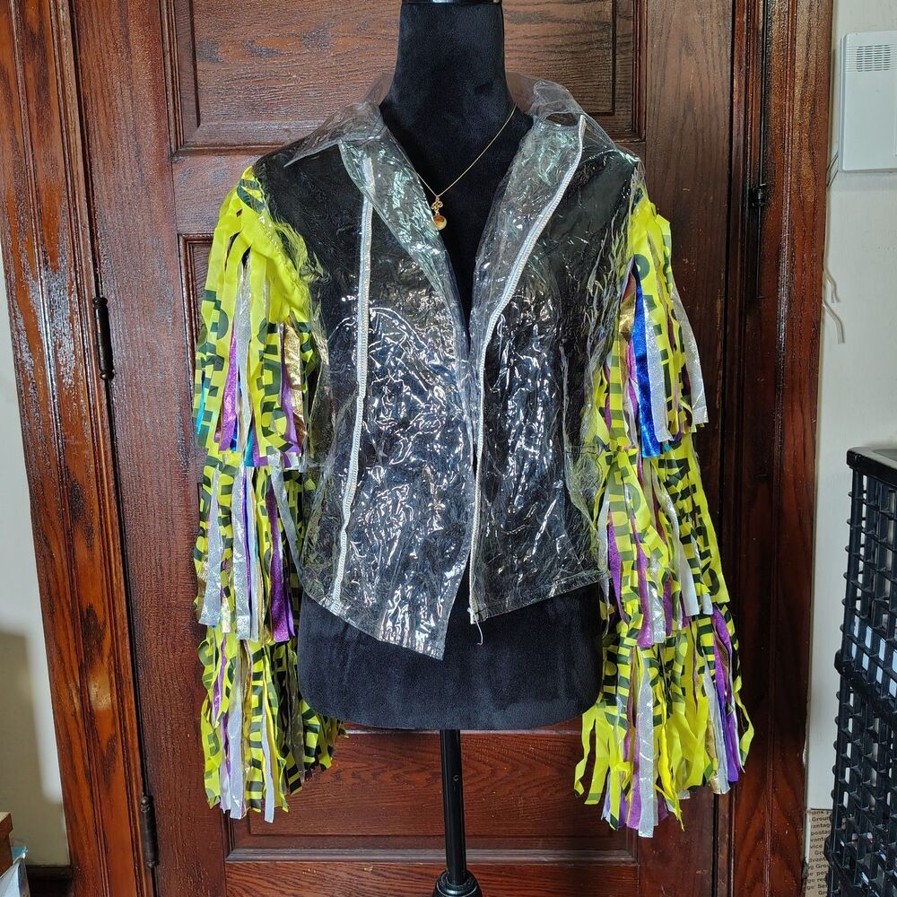 Official Harley Quinn Birds Of Prey Her Universe Clear Confetti Jacket S